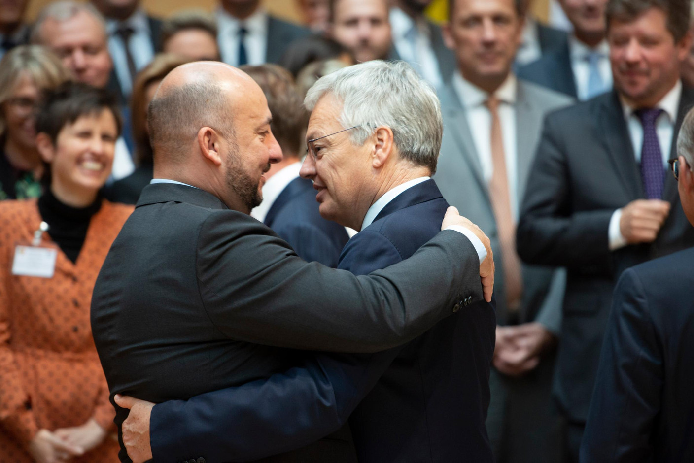 Étienne Schneider (vice-Premier ministre) et Didier Reynders (vice-Premier ministre de Belgique) (Photo: Anthony Dehez)