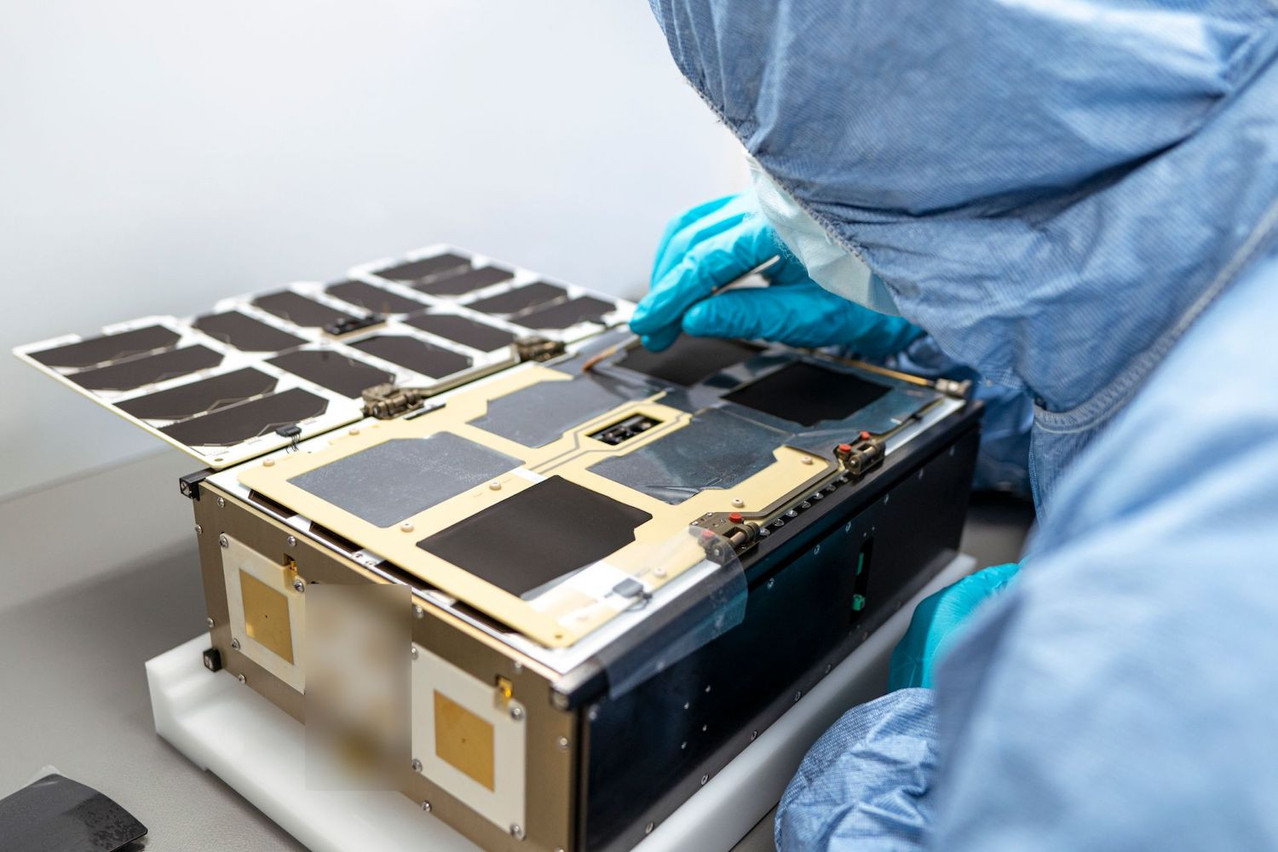 One of OQ Technology’s shoebox-sized satellites being assembled Photo: OQ Technology