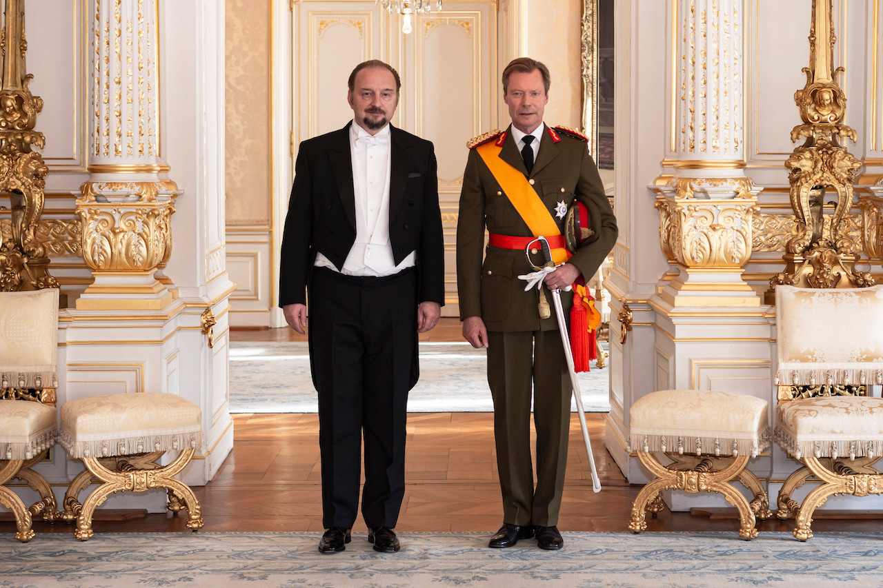 Slovakia’s Jurai Machac with the grand duke (c) Maison du Grand-Duc