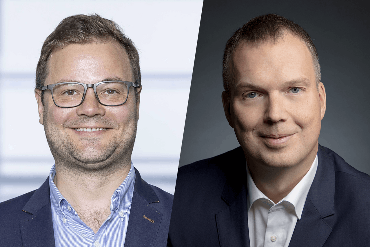 (l-r) Sparinvest stood out at the 2024 Lipper Europe Fund Awards for securing two group awards out of eight, reflecting its three-year fund management success, stated Mikkel Strørup, regional director, and Dirk Schulze, head of Sparinvest in Luxembourg. Photos: Sparinvest; Montage: Maison Moderne