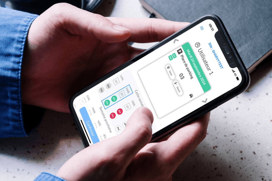 Vue du planning de réservation de l’application Sharvy. (Photo: Sharvy)