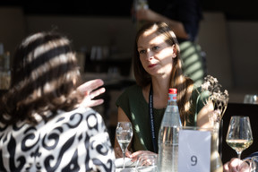 Emilie Scheidt (Savile Law) at the Paperjam Club’s carrousel lunch at the Légère Hôtel Luxembourg, 20 September 2024. Photo: Eva Krins/Maison Moderne