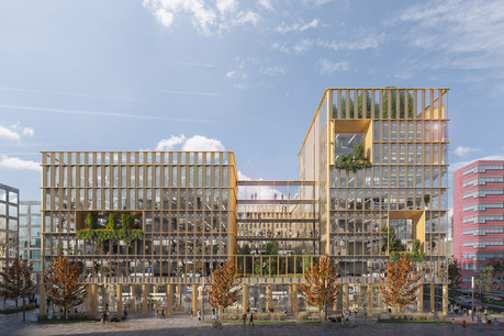 Le projet Square 42, développé par Atenor et conçu par A2M et Moreno Architecture et Associés, est un des grands ensembles de bureaux à venir à Belval. (Illustration: A2M-Moreno Architecture et Associés)