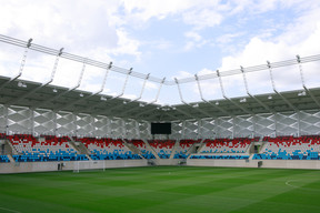 The stadium is also equipped with two giant screens.  Photo: Matic Zorman / Maison Moderne