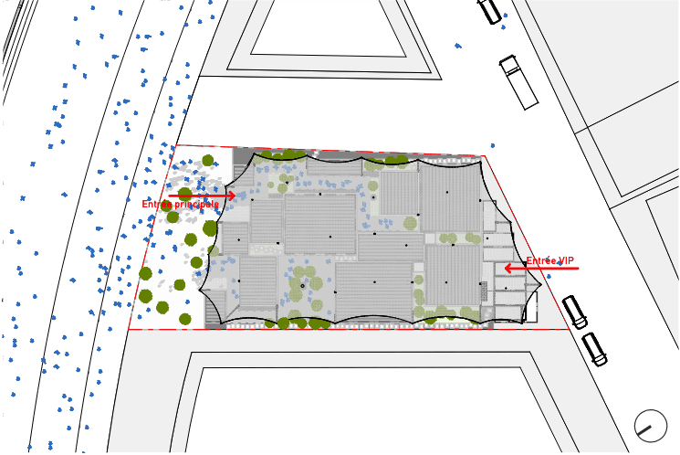 Plan d’implantation du pavillon luxembourgeois à Osaka. (Illustration: STDM)