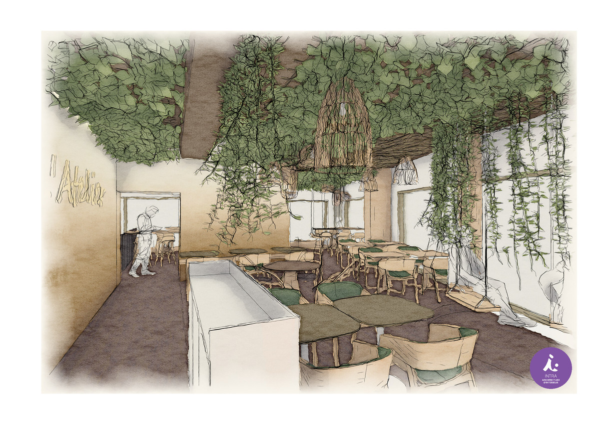 The atmosphere of the future L’Atelier Steffen at Royal-Hamilius is expected to be green, artsy and airy. Steffen Group