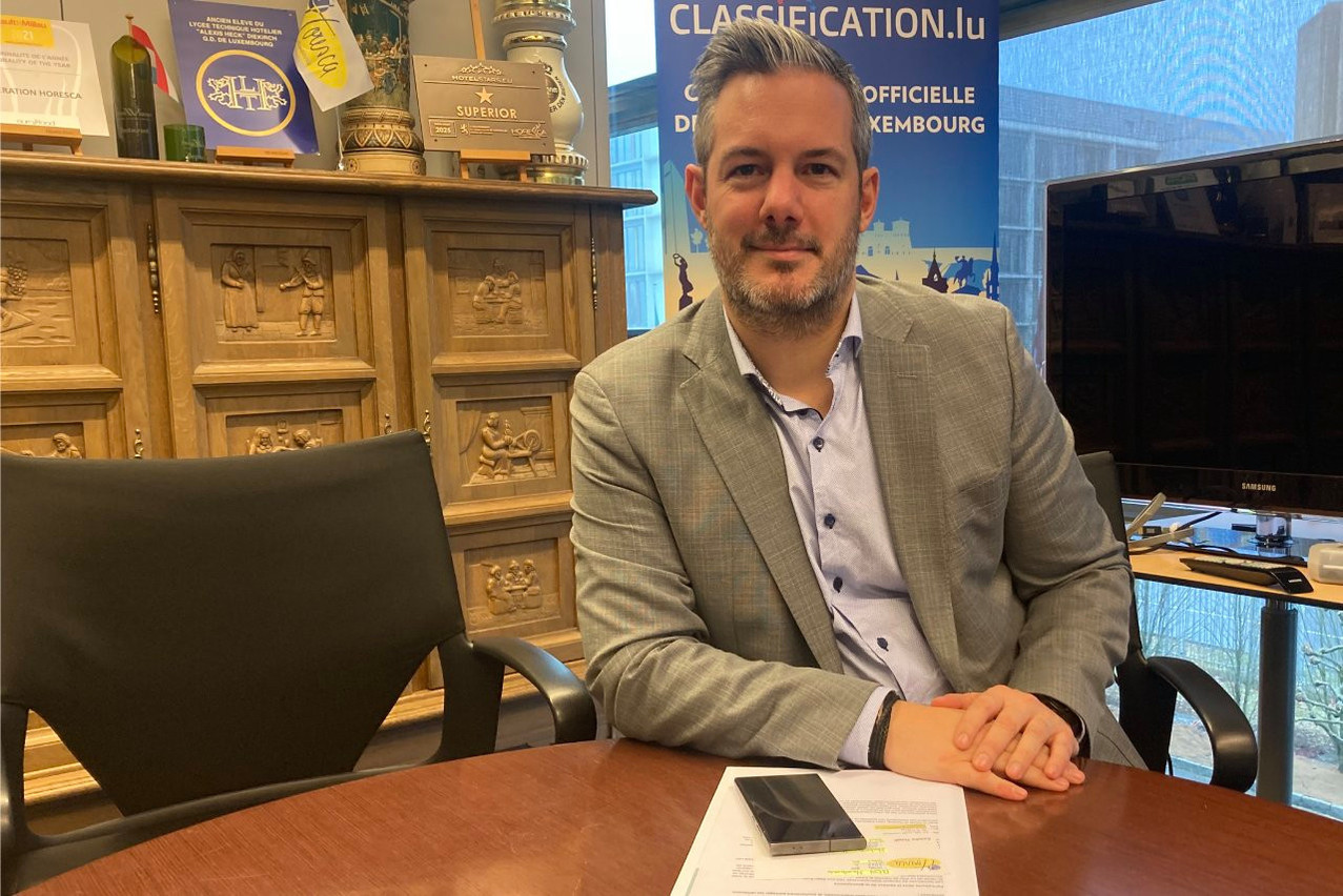 Steve Martellini, 38 ans, multiplie les visites d’établissements et les rendez-vous dans les ministères ou avec des responsables politiques, façon de remettre sur certains sujets l’Horesca en mouvement, explique-t-il en substance. (Photo: Maison Moderne)