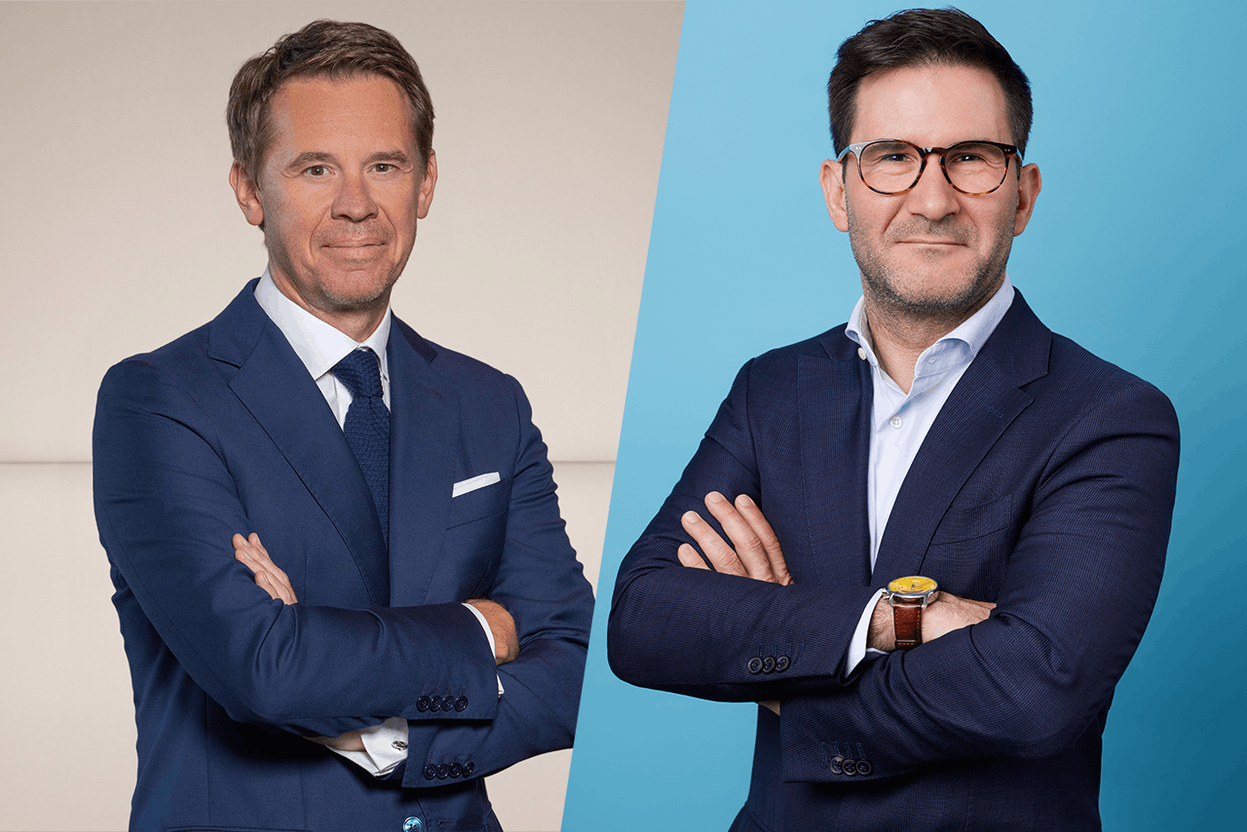 L to r: Gilles Dusemon is partner at Arendt & Medernach; Joaquin Ruiz Tarré is head of secondaries at the European Investment Fund (EIF). Photos: Arendt & Medernach and European Investment Fund; Montage: Maison Moderne