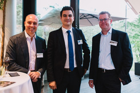 Fabio Massimo Nigro (Ortho Clinical Diagnostics), Benoit Serraf (Hogan Lovells) et Grant Broadway (M&G) (Photos: Aurélie Savart)
