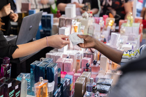 Shoppers and stallholders are seen in the Gare district during the braderie (street market) in Luxembourg City, 4 September 2023. Photo: Romain Gamba / Maison Moderne