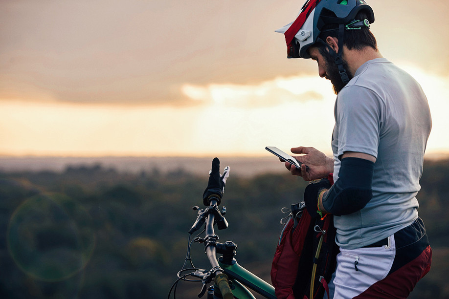 Cellphone – Biking. (Photo: Intelsat property)