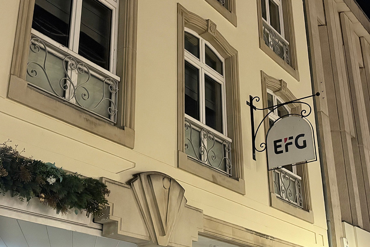 A search was carried out on Tuesday 24 February at the premises of EFG Bank. (Photo: Paperjam)