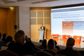 Frédéric Vonner of PWC is seen speaking at Luxflag Sustainable Investment Week 2022, 17 October 2022. Photo: Romain Gamba/Maison Moderne