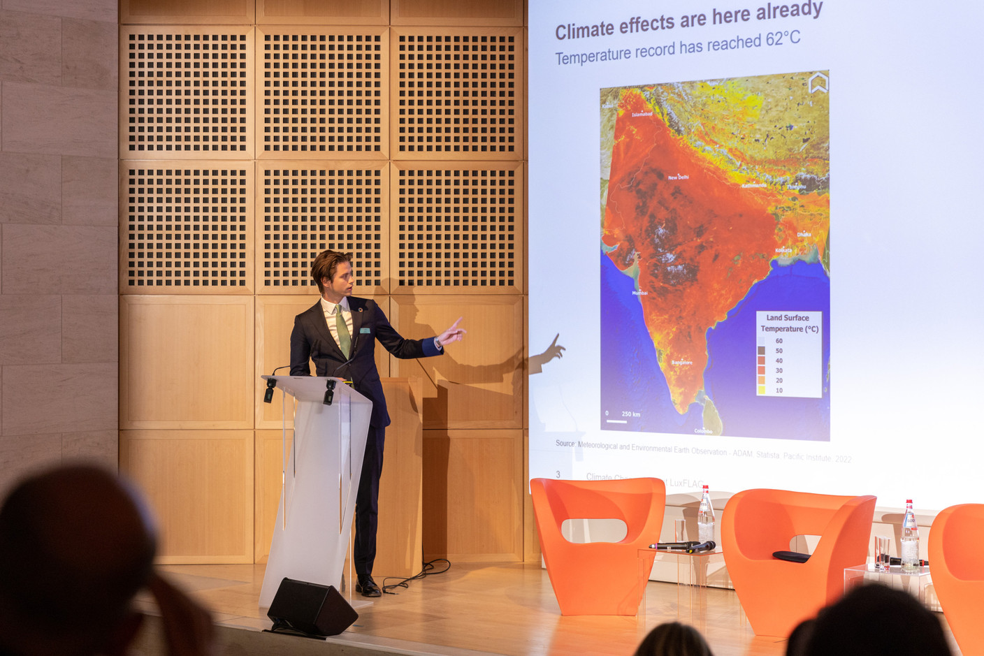 Glenn Anderson of Fidelity International is seen speaking at Luxflag Sustainable Investment Week 2022, 17 October 2022. Photo: Romain Gamba/Maison Moderne