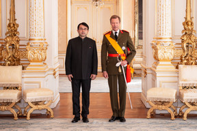 Hua Ning, China’s ambassador to Luxembourg, formally presented his credentials to Grand Duke Henri, 21 September 2022. Photo: Maison du Grand-Duc