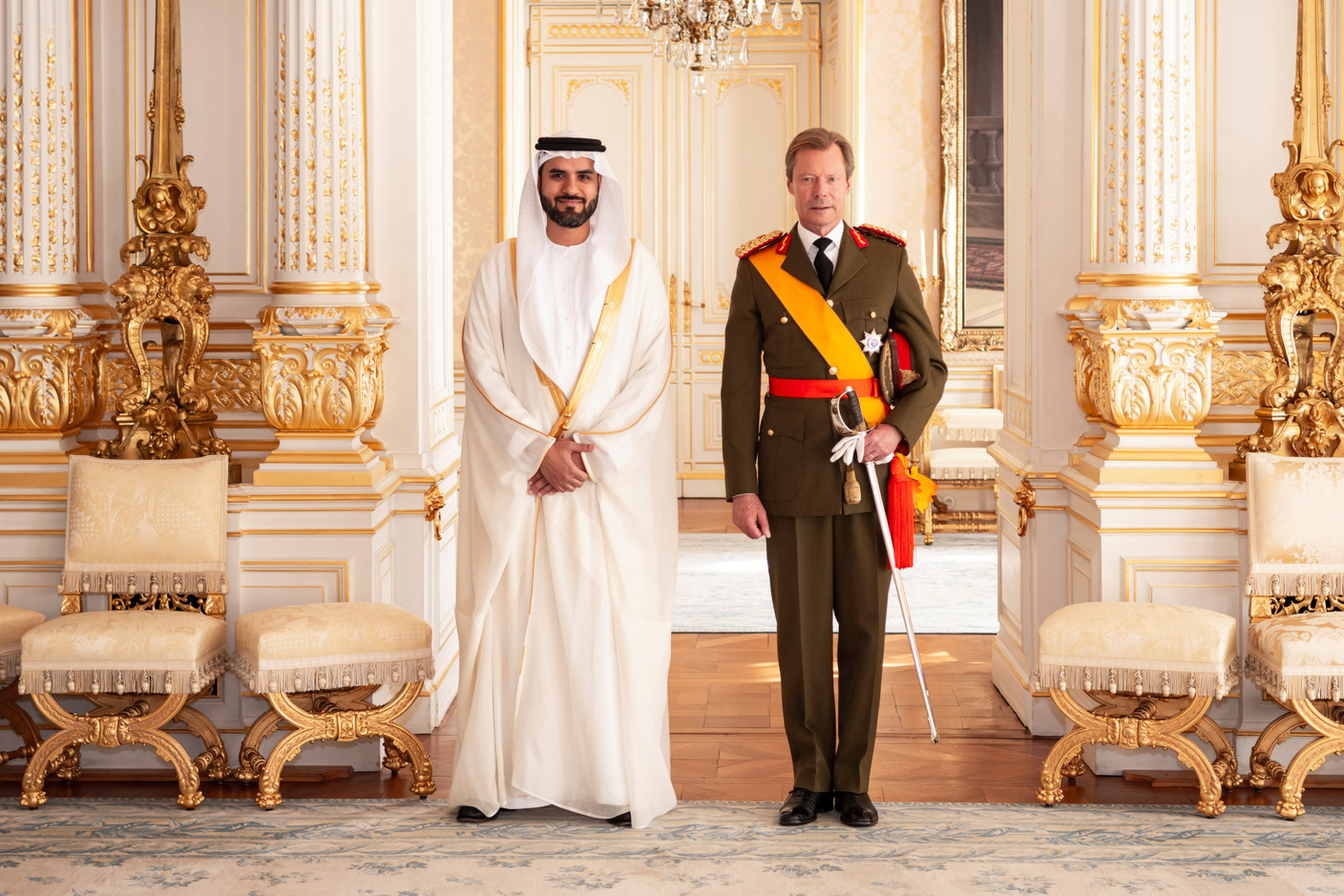 Mohamed Ismail Hussain Alsahlawi Al-Ali, the United Arab Emirates’ ambassador to Luxembourg, formally presented his credentials to Grand Duke Henri, 21 September 2022. Photo: Maison du Grand-Duc