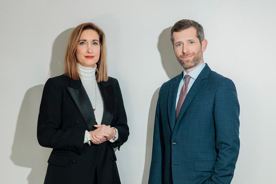 Jessica Rabut, CEO, and Xavier Bonna, Managing Partner of Lombard Odier. Photo: Julian Pierrot/Paperjam