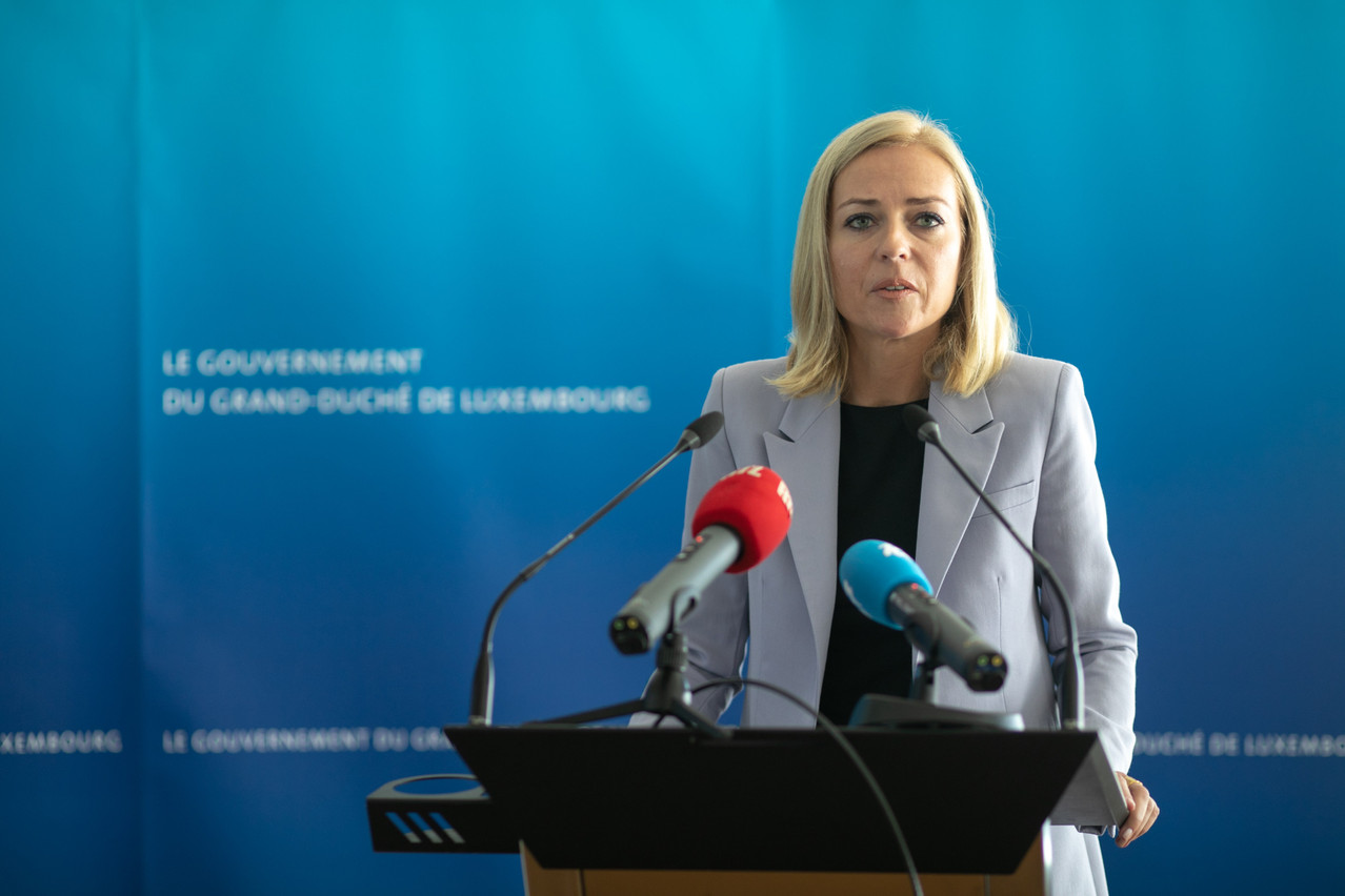 “The role of the Ministry of the Interior is to control the legality of the law, it is not a political control, but a legal one,” interior minister Taina Bofferding (LSAP) said on 16 May 2023.   Photo: Matic Zorman/Maison Moderne/Archives