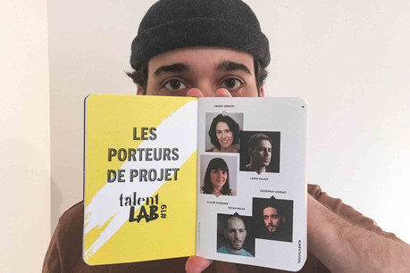 Godefroy Gordet présente ses collègues porteurs de projet pour ce TalentLAB 2019. (Photo: Julie Thielen)