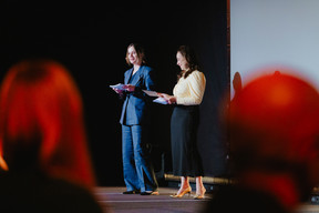Marie-Jo Gutenkauf and Alix Bellac (Paperjam). Photo : Julian Pierrot / Paperjam