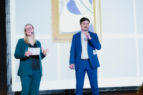 Edith Nothar and Hatim Chebli (Beng Architectes). Photo : Julian Pierrot / Paperjam