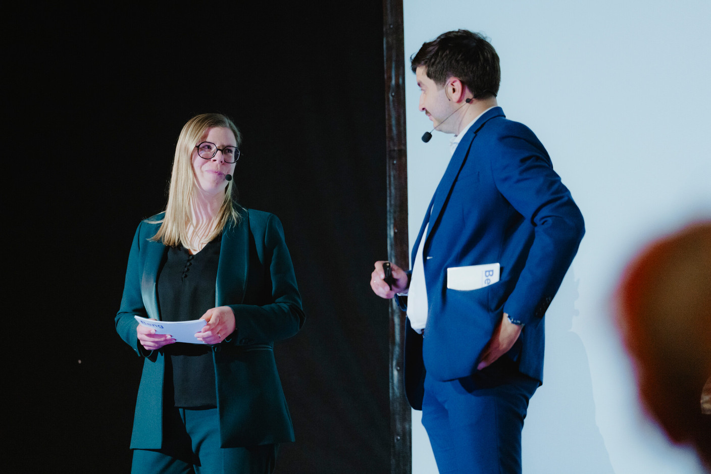 Edith Nothar and Hatim Chebli (Beng Architectes). Photo : Julian Pierrot / Paperjam