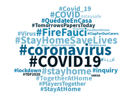 Les hashtags principalement discutés au niveau global depuis sept jours. (capture d'écran / Talkwalker)