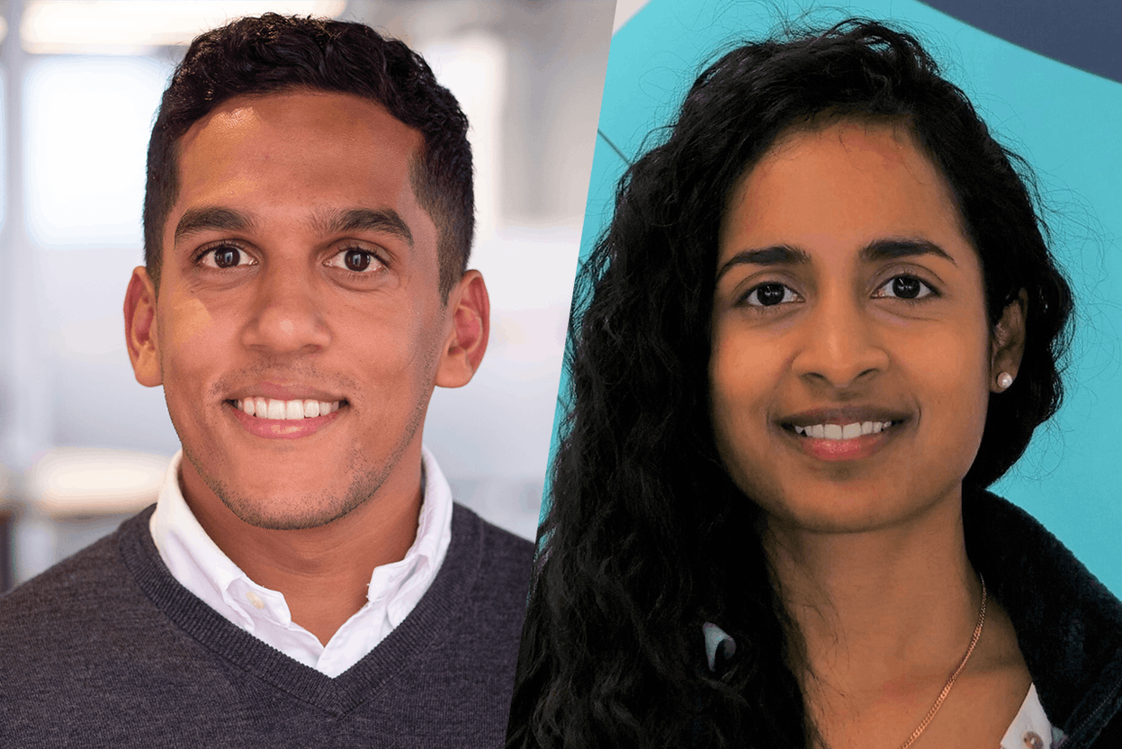 Nalin Patel (left), lead analyst, EMEA private capital, and Navina Rajan (right), senior analyst, EMEA private capital, share insights from a Pitchbook report published on 6 May 2024. Photo: Pitchbook, Montage: Maison Moderne