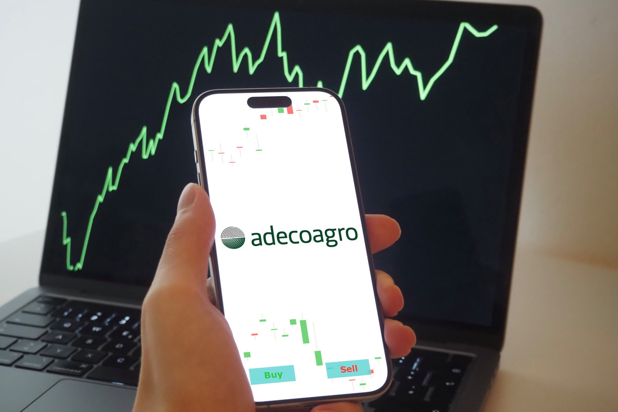 Munich, Bavaria, Germany - March 31 2023: Adecoagro is a leading agribusiness company specializing in the production of food and renewable energy. They prioritize sustainable operations. Copyright (c) 2024 MacroEcon/Shutterstock.  No use without permission.