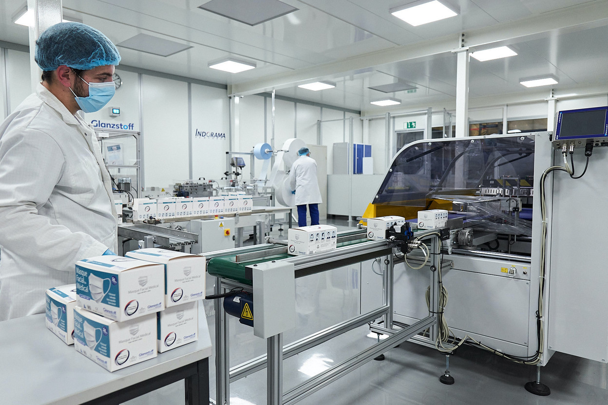 The new production line, which will manage flows according to needs, can produce up to 20 million masks per year. Photo: Textilcord