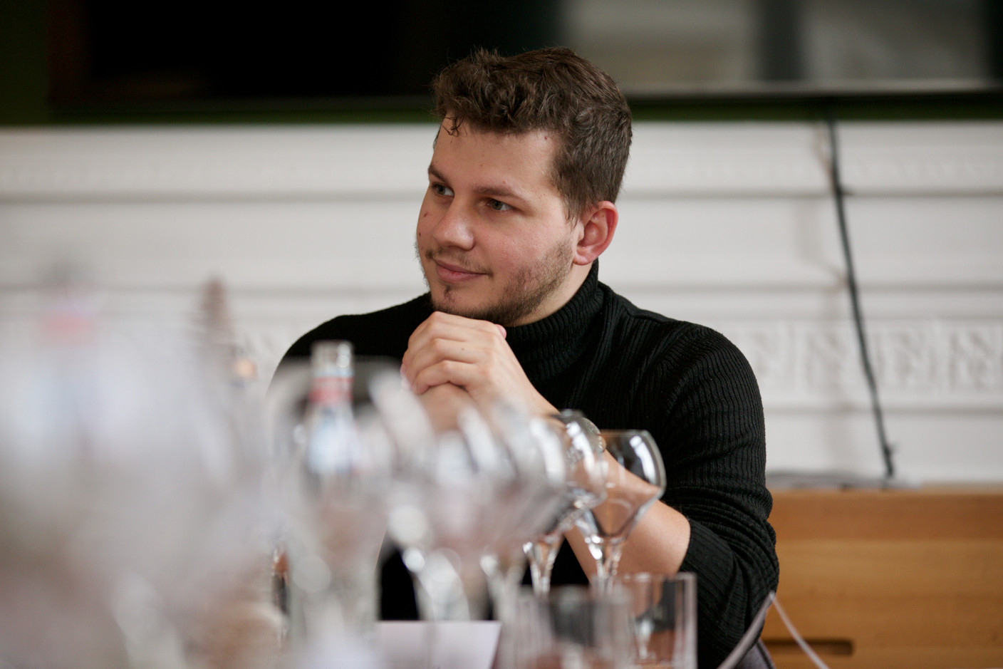 Valentin Morello (Paperjam Club) at the TGIF Under 50 lunch, held at Tero House17, 20 December 2024. Photo: Studion Photography