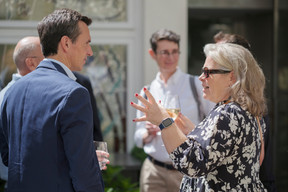 Sébastien Koren (Alpston) and Nancy Racké (Luxembourg Science Center). (Photo: Jan Hanrion/Paperjam)