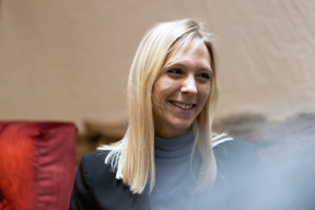 Marine Vandervelden (Fujitsu Technology Solutions) at the Thank God It’s Friday - HR Lunch, which was held at the Hôtel Le Place d’Armes, 7 February 2025. Photo: Eva Krins/Maison Moderne