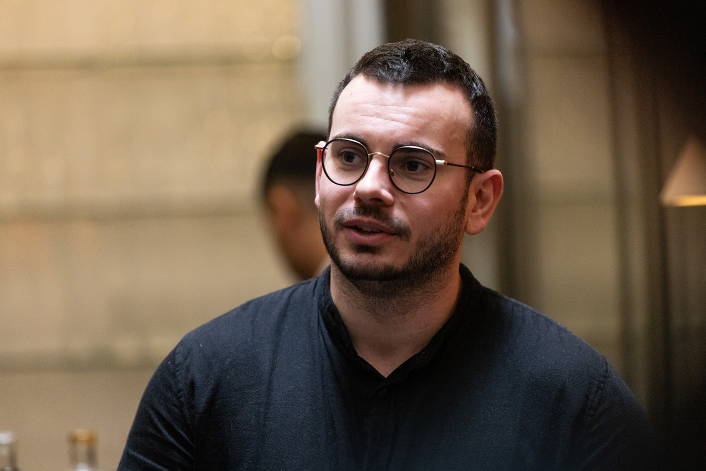 Pierre Schell (2R - Risks & Reinsurance Solutions) at the Thank God It’s Friday - HR Lunch, which was held at the Hôtel Le Place d’Armes, 7 February 2025. Photo: Eva Krins/Maison Moderne