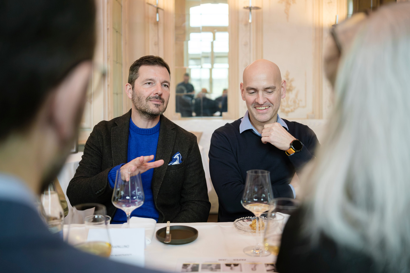 Pascal Rapallino (Côme Maison Financière) and Raoul Mulheims (Finologee). (Photo: Jan Hanrion/Paperjam)