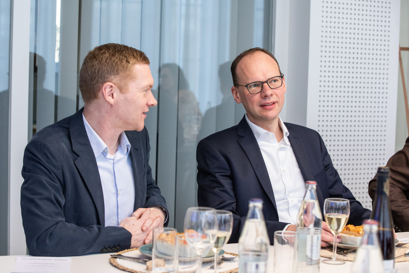 David Brown (Monex Europe) et Amos Schelling (Patrizia Investment Management). (Photo: Eva Krins / Maison Moderne)