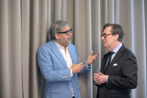 Mike Koedinger (Maison Moderne) et Michel Grevesse-Sovet (Paperjam+Delano Business Club). (Photo: Matic Zorman / Maison Moderne)