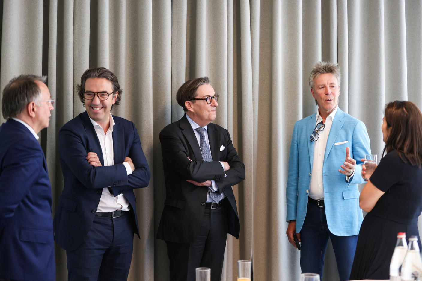 Gilles Gerard (Luxlait Association Agricole), Michel Grevesse-Sovet (Paperjam+Delano Business Club) et Laurent Schonckert (Cactus). (Photo: Eva Krins/Maison Moderne)