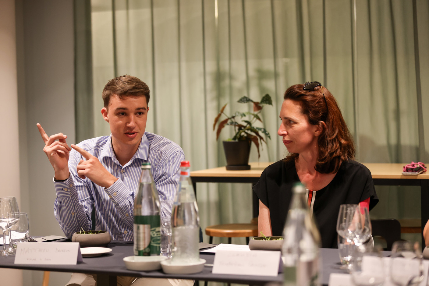 Matthieu Davreux (Future is Data) et Claudia Gaebel (Fondation Cancer). (Photo: Eva Krins / Maison Moderne)
