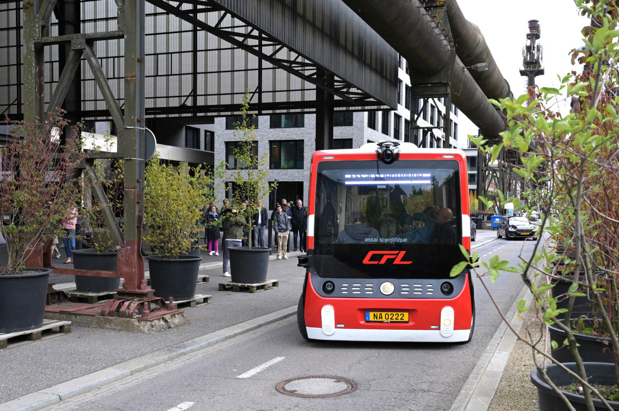 The CFL autonomous shuttles at Belval further complete the country's "mesh", where other shuttles are already in circulation. Photo: Patrick Flammang/CFL