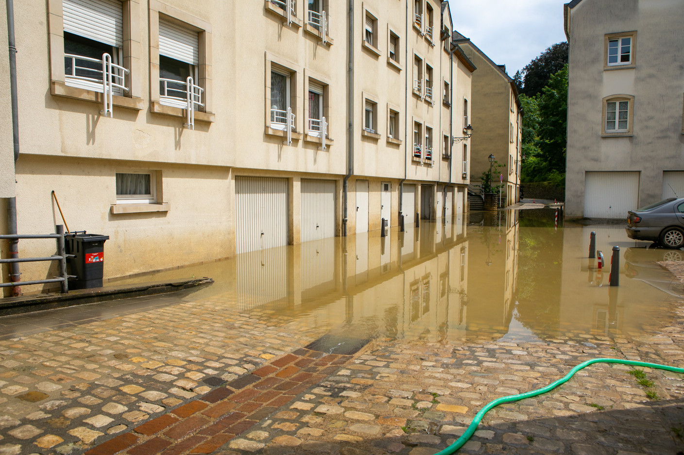Luxembourg City’s Grund district is seen following flooding, 15 July 2021. Matic Zorman / Maison Moderne