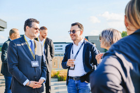Adel Nabhan (Paperjam Club) and Andrea Bonfanti (Laundry.lu). (Photo : Julian Pierrot / Paperjam)