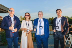 Stephan Borreman (You And Eye), Laurence Ponchaut (Distinct Consulting), Jérome Plaquevent (Groupe Becker & Associés) and Narek Toumasian (SIA). (Photo : Julian Pierrot / Paperjam)