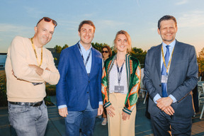Sylvain Barrette (Paperjam), Adrian Devos, Camille Procureur (Workplace Well Being) and Adel Nabhan (Paperjam Club). (Photo : Julian Pierrot / Paperjam)
