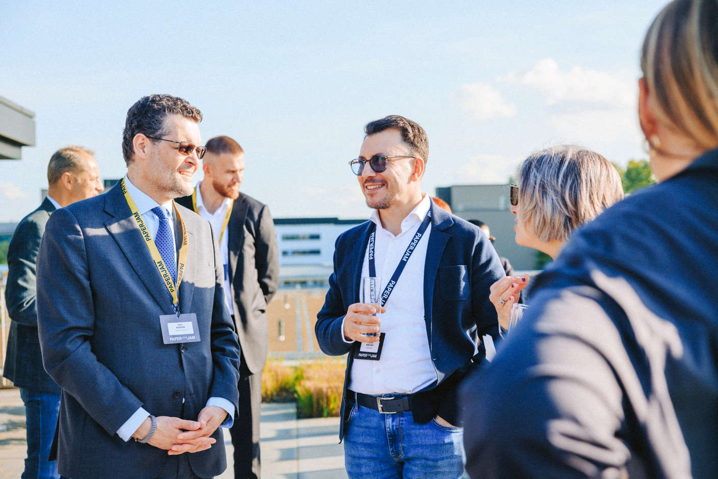 Adel Nabhan (Paperjam Club) and Andrea Bonfanti (Laundry.lu). (Photo : Julian Pierrot / Paperjam)