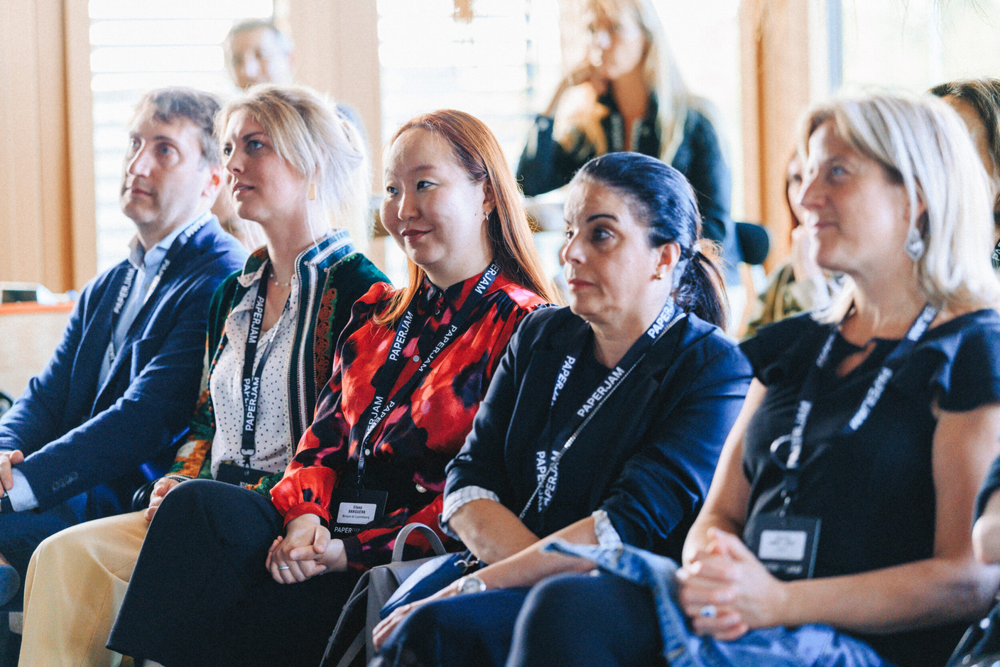 Adrian Devos, Camille Procureur (Workplace Well Being), Elena Bargueva (Banque de Luxembourg) and Fatha Hamidi (Inowai). (Photo : Julian Pierrot / Paperjam)