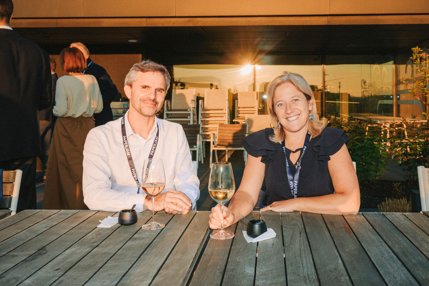Guénolé Keraudren (Caceis) and Séverine Banet-Rivet (Savills). (Photo : Julian Pierrot / Paperjam)