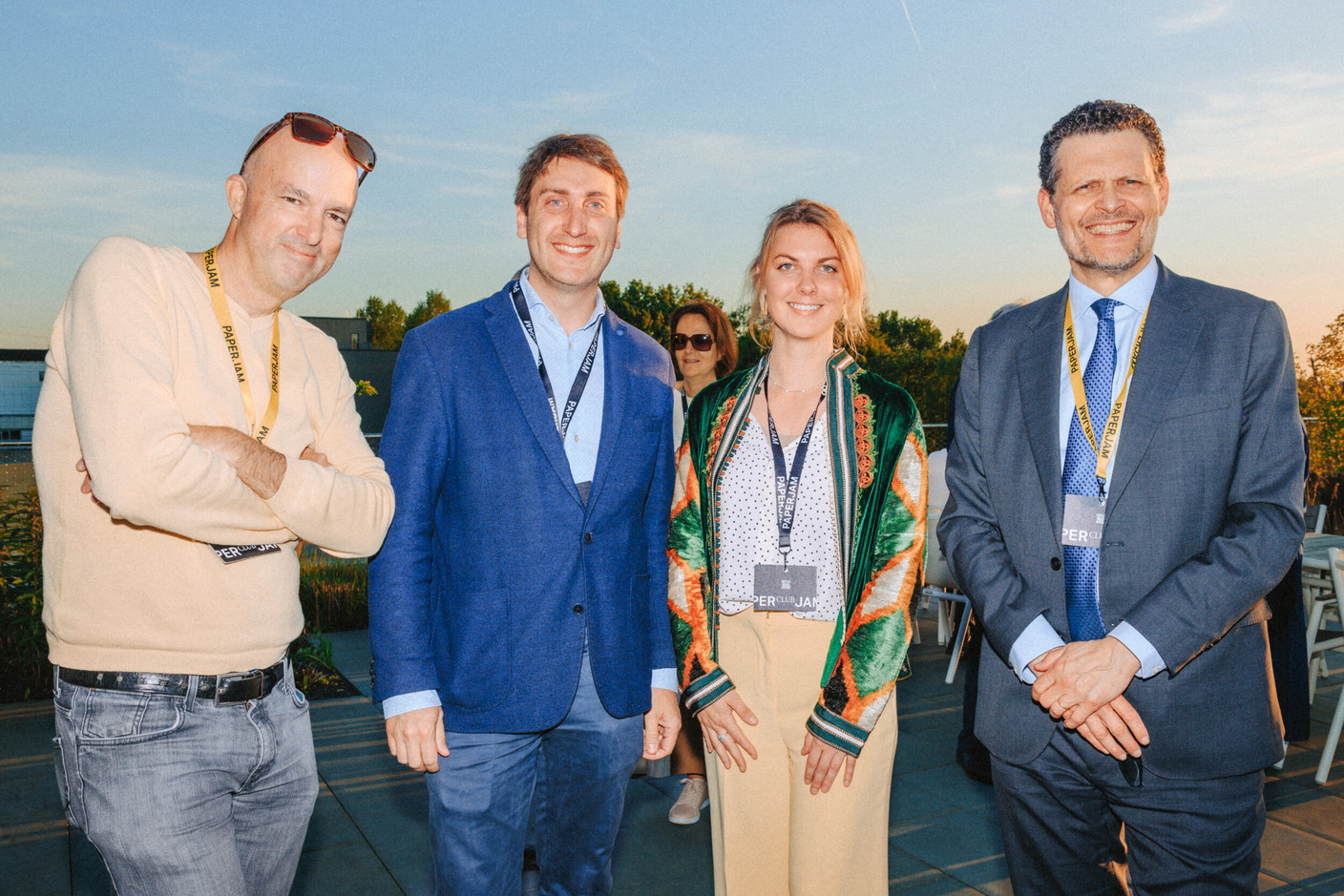 Sylvain Barrette (Paperjam), Adrian Devos, Camille Procureur (Workplace Well Being) and Adel Nabhan (Paperjam Club). (Photo : Julian Pierrot / Paperjam)