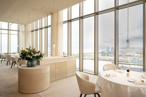 On the 28th floor of the Sky Towers in Ostend, Haut stands out as Belgium’s highest restaurant (with a view of the North Sea to match). (Photo: Kris Vlegels)