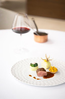Chef Dimitri Proost creates French cuisine with distinct Japanese influences, in a panoramic setting that is part of the experience. (Photo: Kris Vlegels)